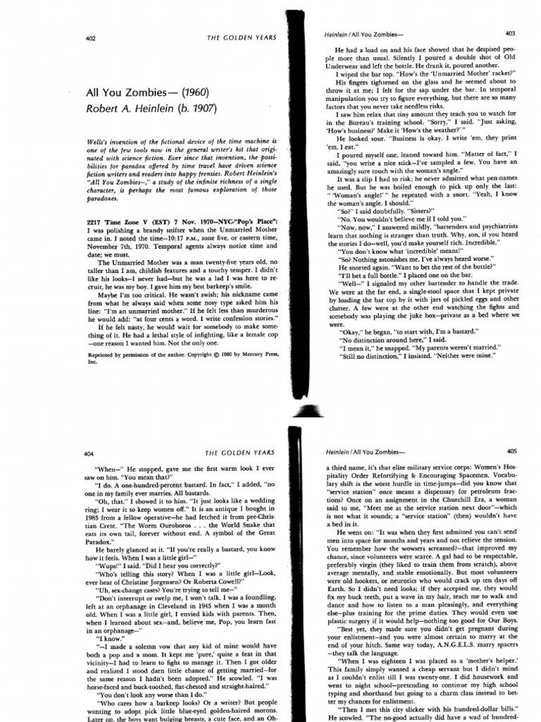 Heinlein All You Zombies
