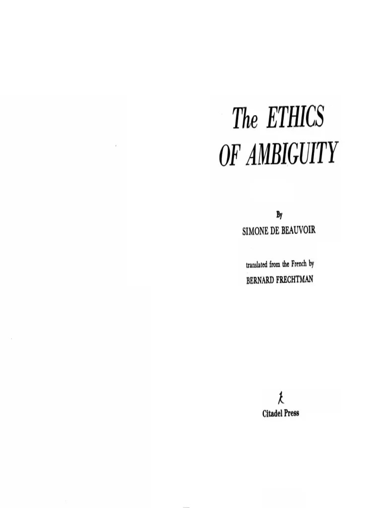 DeBeauvoirEthics of Ambiguity