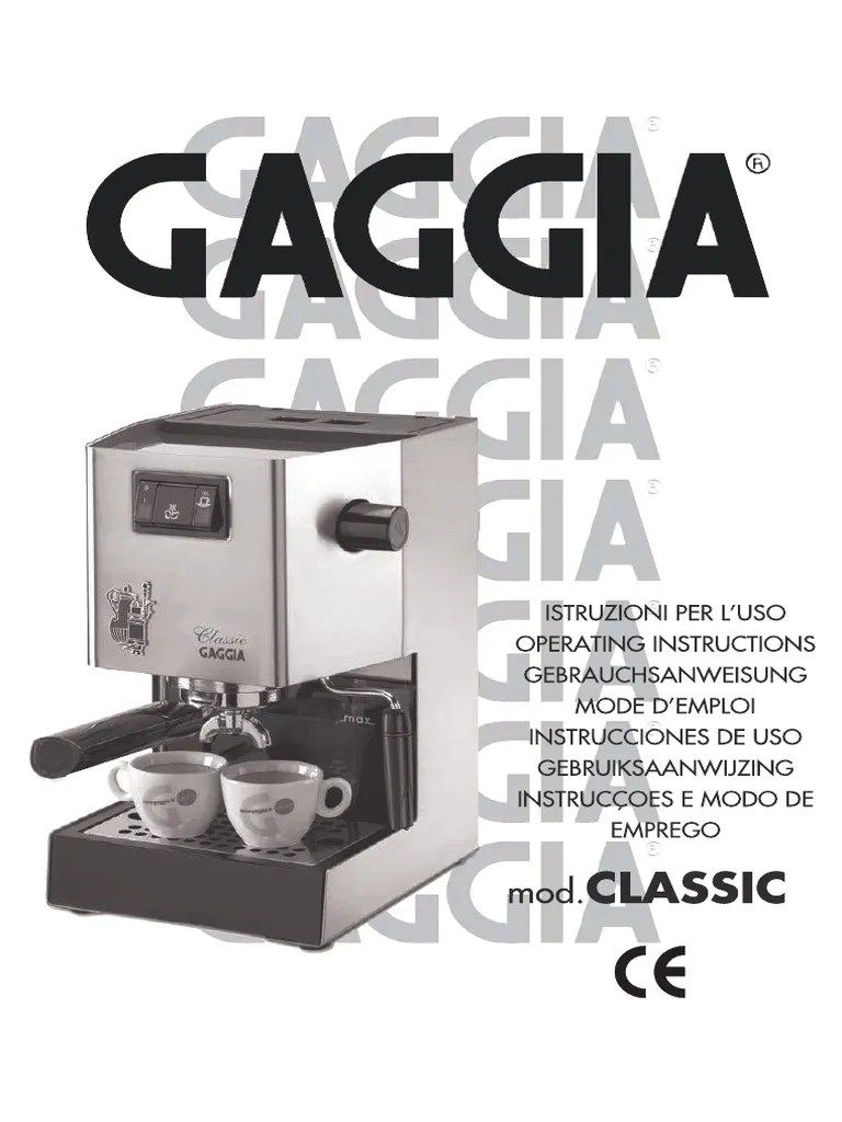 Gaggia Classic Manual Coffee Foods