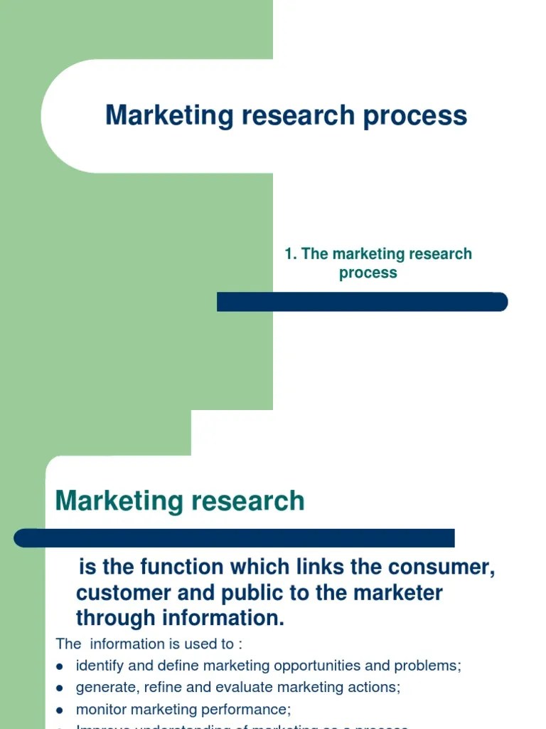 Marketing research process.ppt Marketing Research Marketing