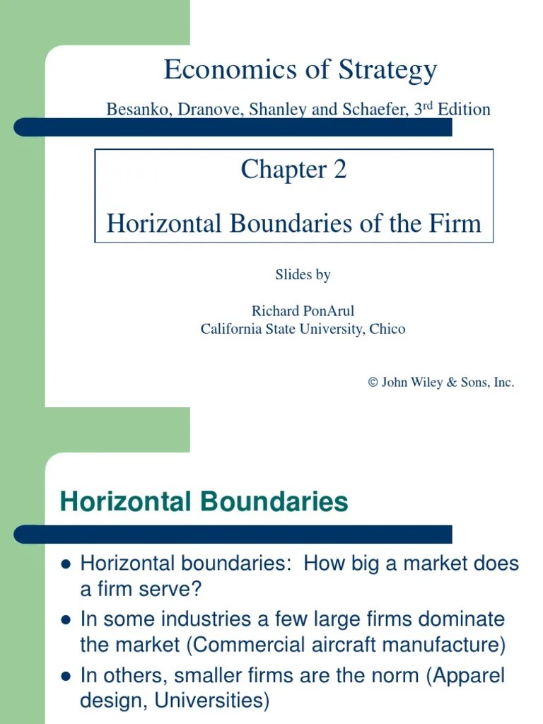 Horizontal Boundaries of A Firm PDF Economies Of Scale Average Cost