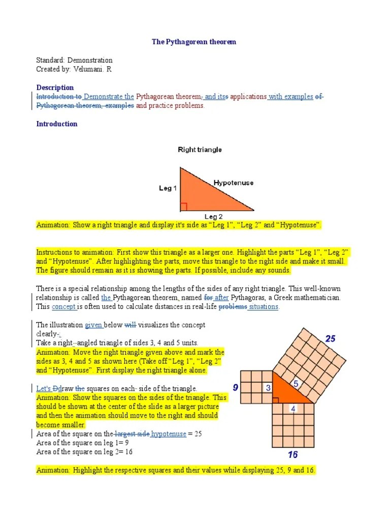 The Pythagorean Theorem_1 Geometric Shapes Triangle
