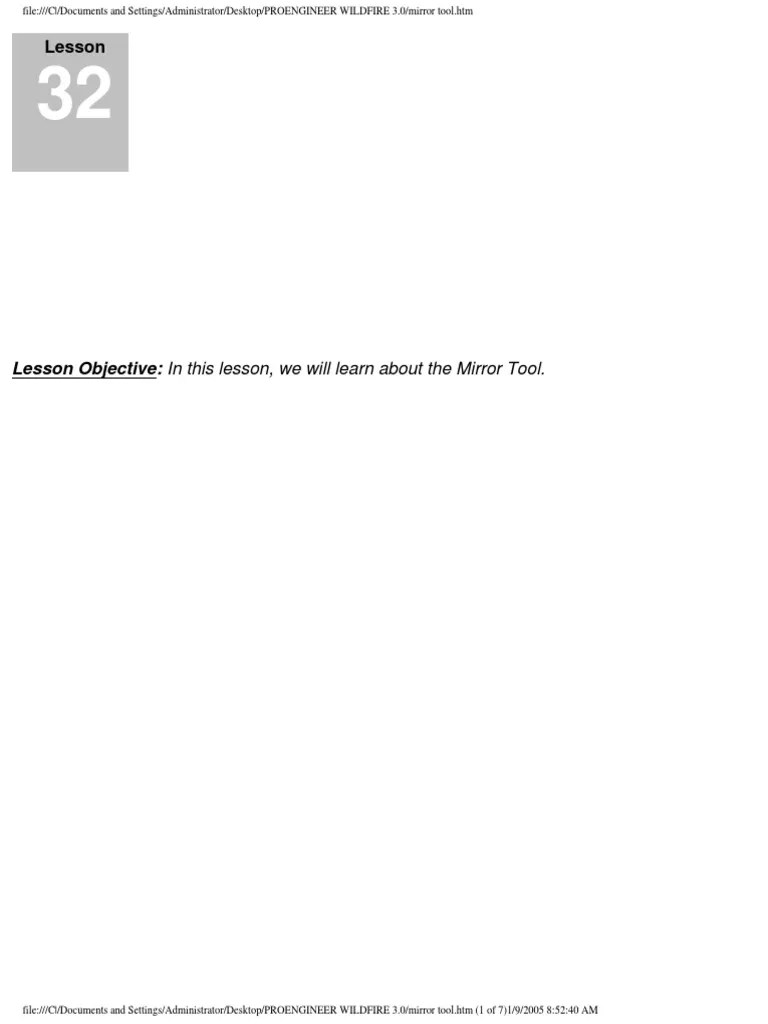 Lesson 32 Mirror Tool PDF Computing Computing And Information