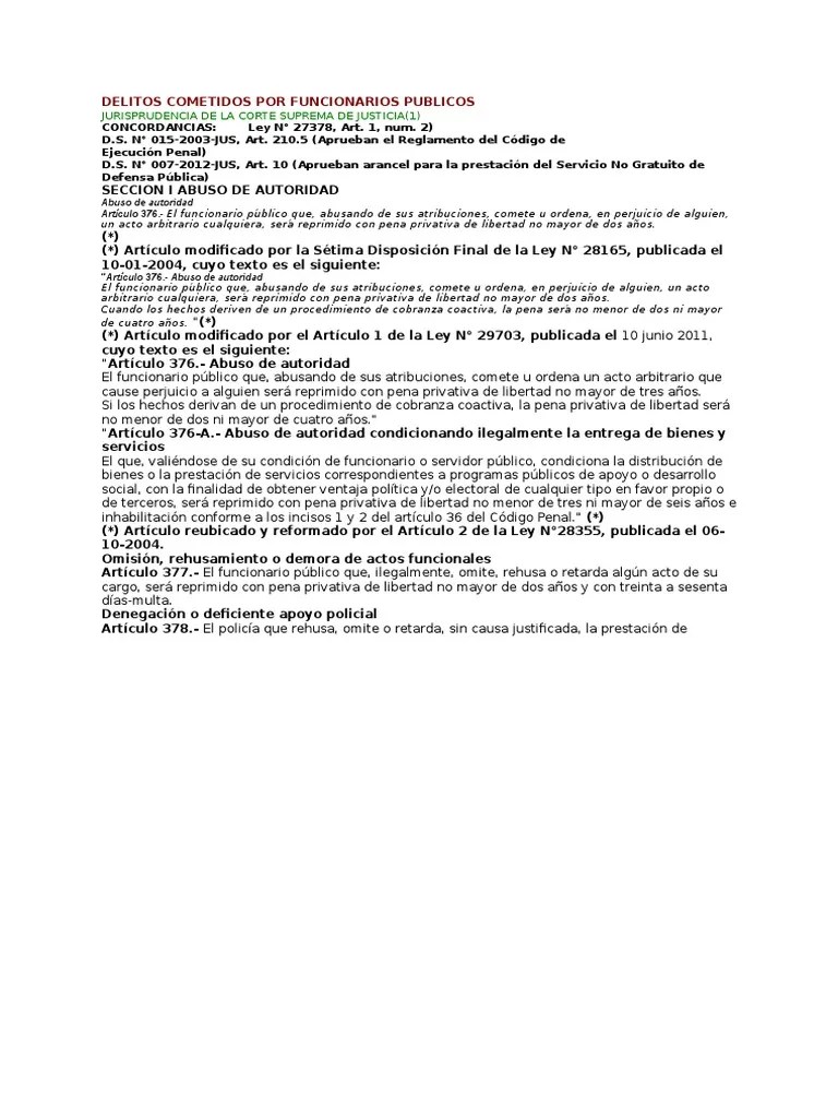 Código Penal 376, 376 A, 380, 387 y 389.doc Castigos Pena capital