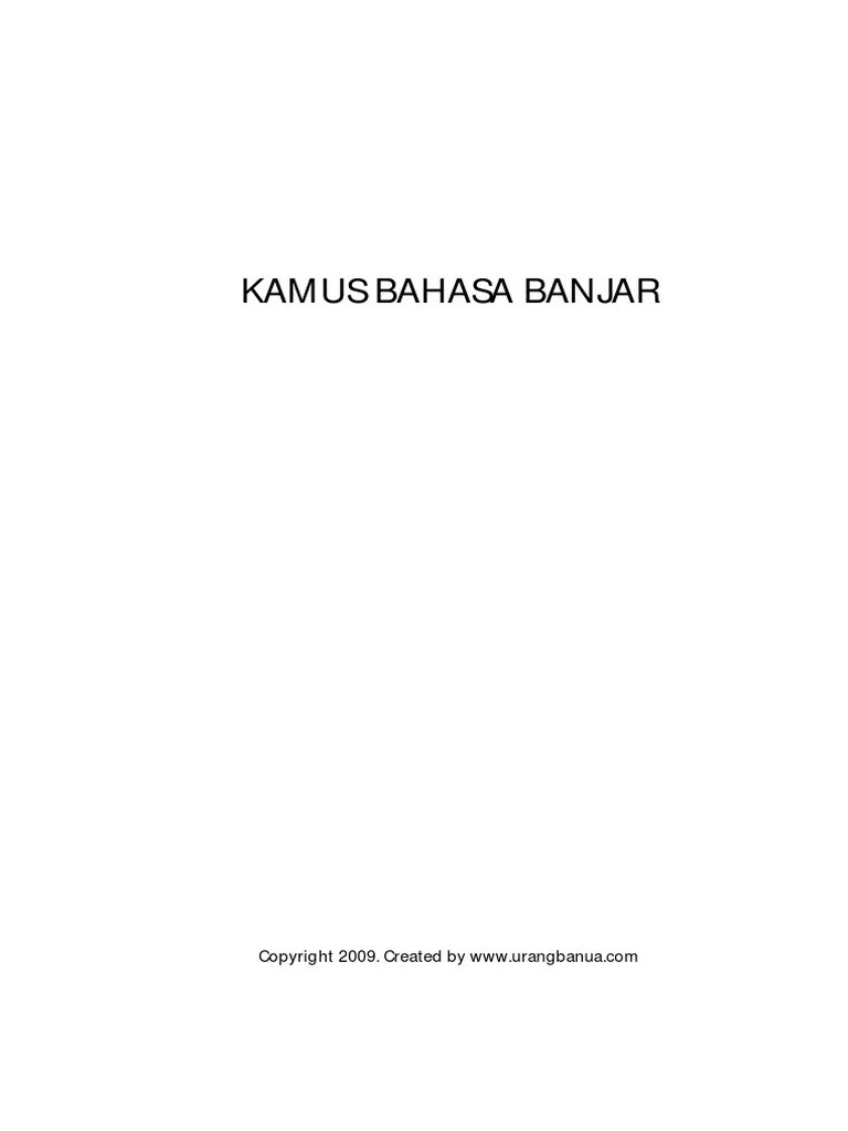 Kamus Bahasa Banjar | PDF