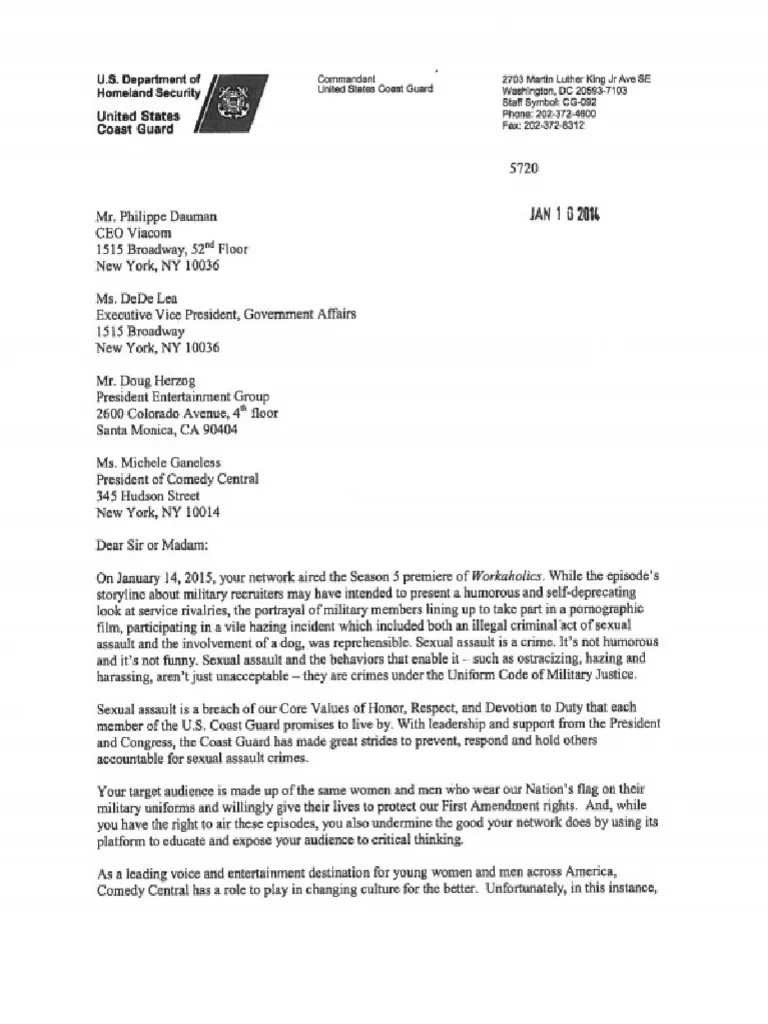 Workaholics Coast Guard Letter 01