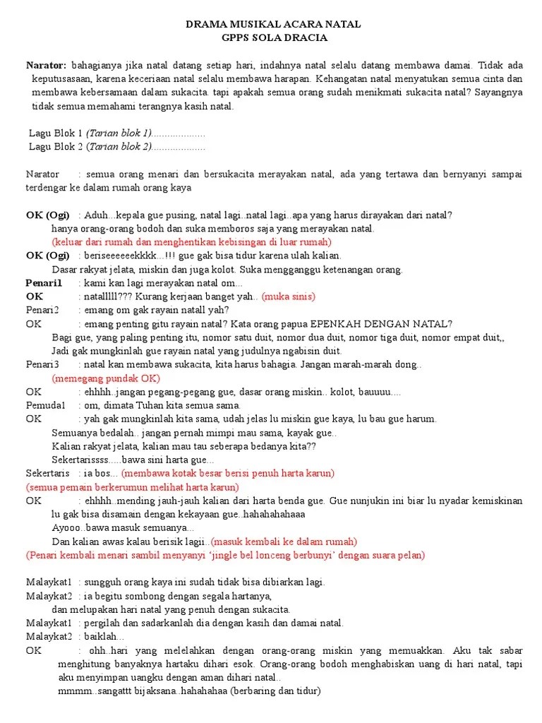Drama Musikal Acara Natal | PDF