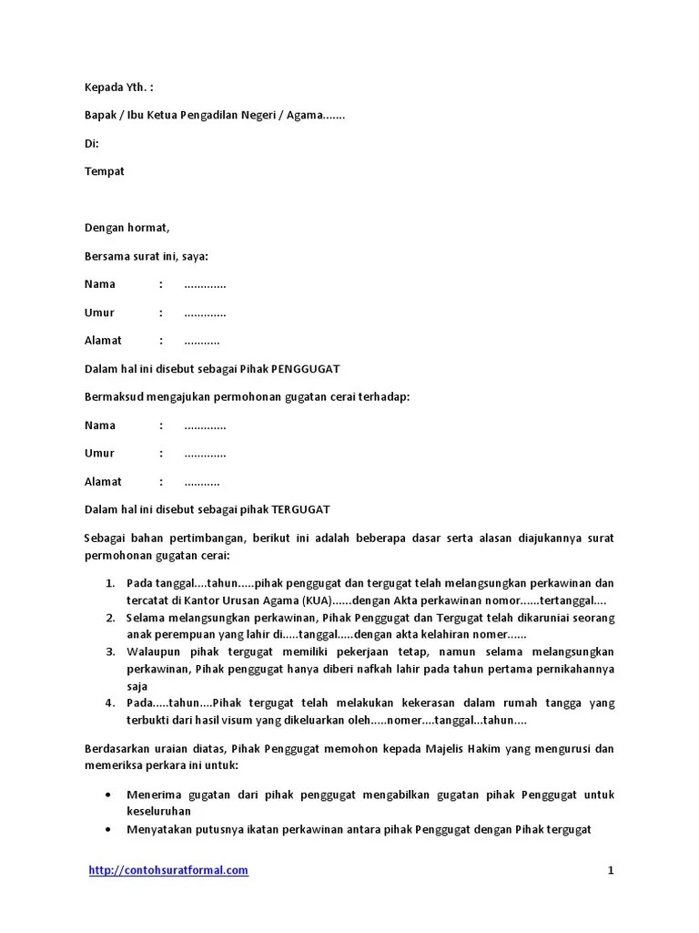 Contoh Surat Perjanjian Cerai - Contoh-Surat-Pernyataan-Cerai-atau-Gugatan-Cerai.pdf