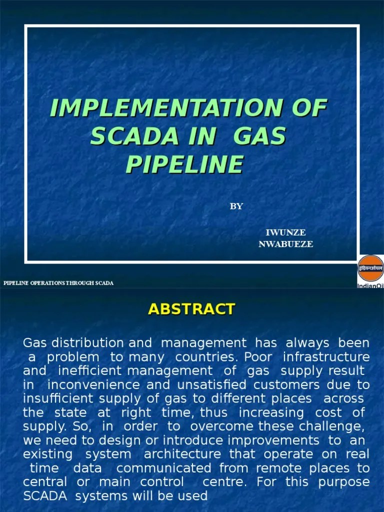 Implementation of SCADA in Gas Pipeline Scada Pipeline Transport