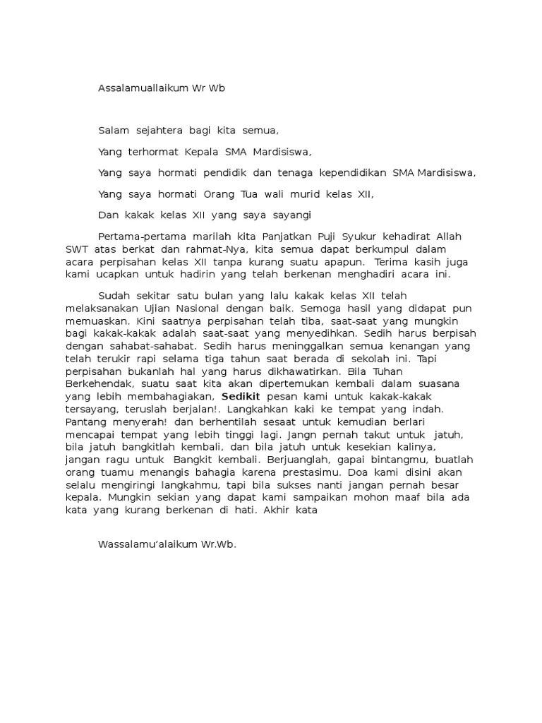 97 Kata Perpisahan Kelas 12