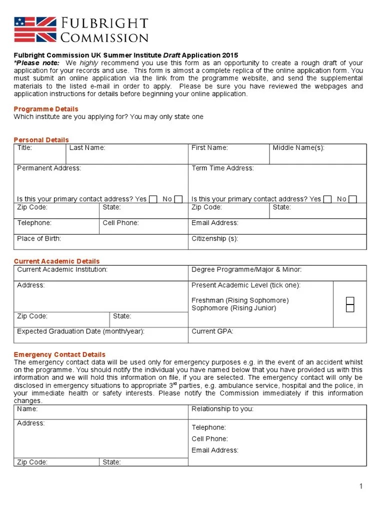 UKSI Application Form 2015 White American Race and Ethnicity