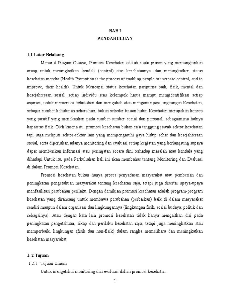 Monitoring Dan Evaluasi Promosi Kesehatan | PDF