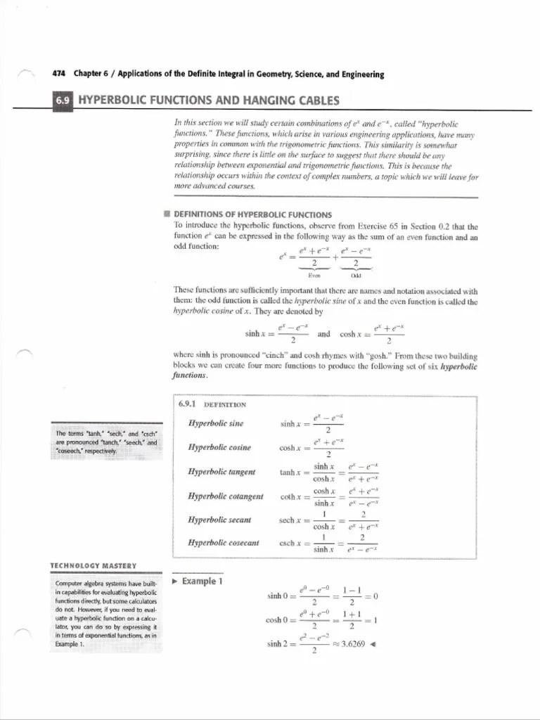 Hyperbolic Functions Differential Geometry Manifold