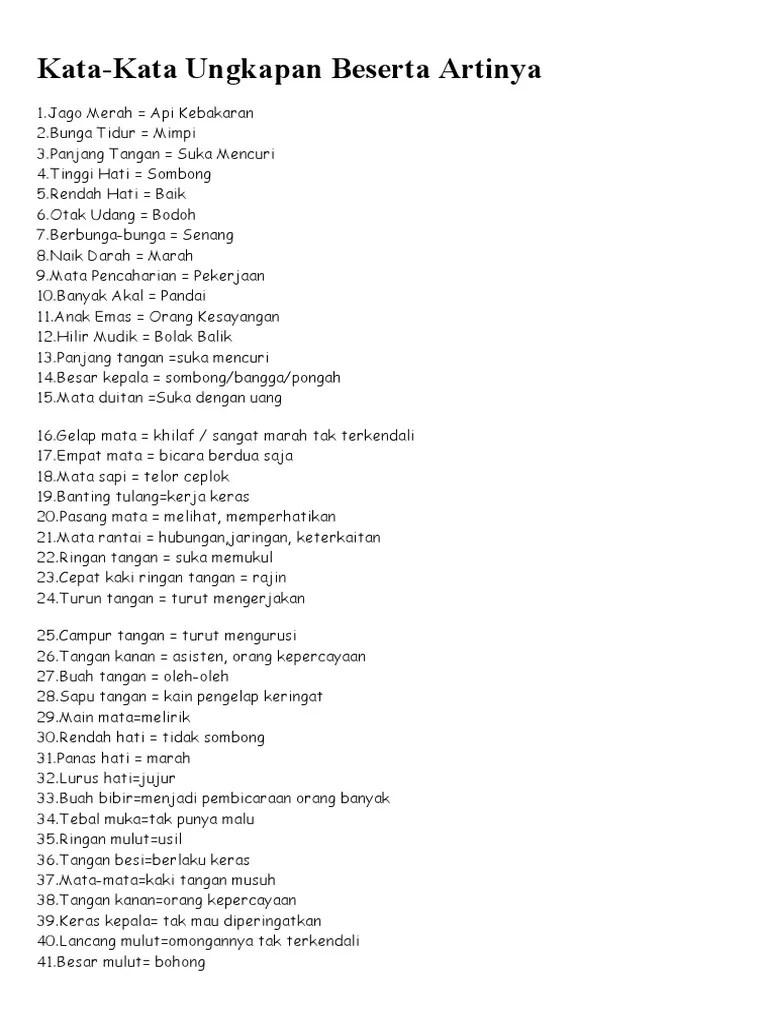 Contoh Kalimat Ungkapan Besar Kepala - Tumbuh Tumbuhan