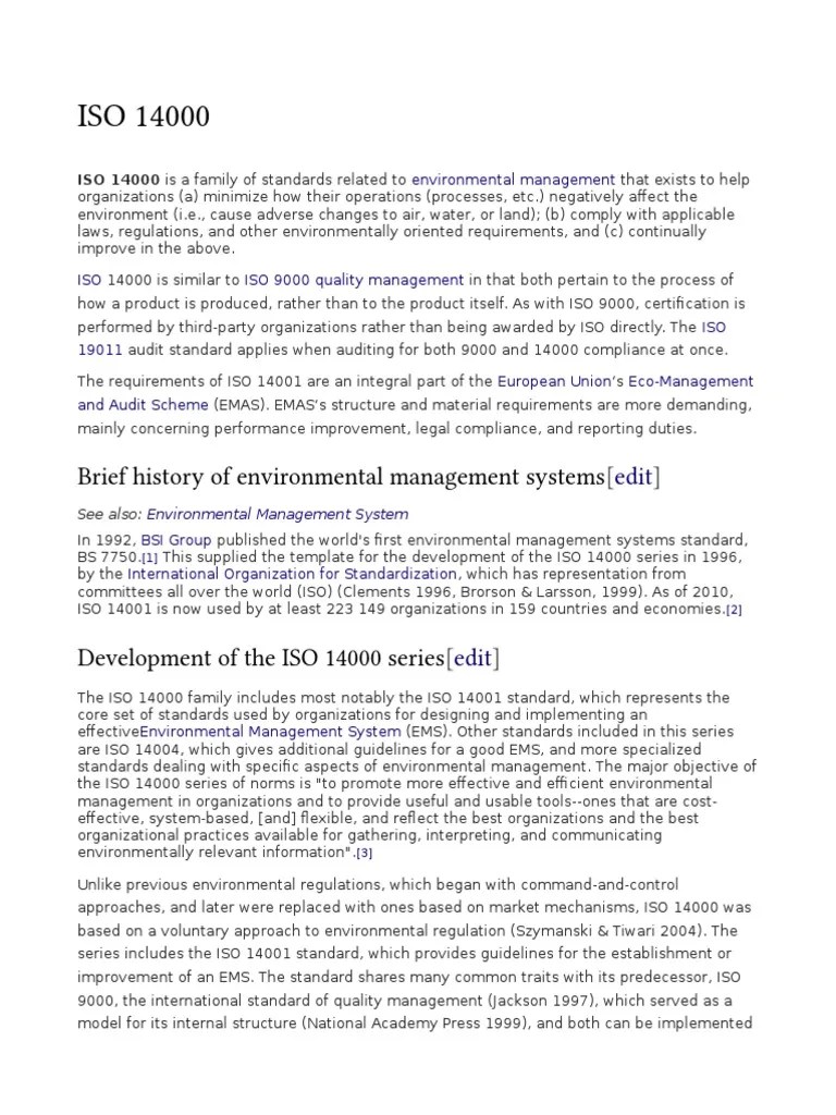 ISO 14000 Production And Manufacturing Business Free 30day Trial