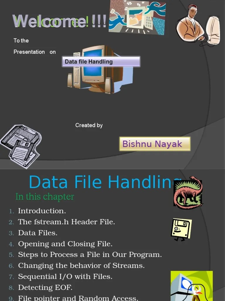 Data File Handling Input/Output Computer File