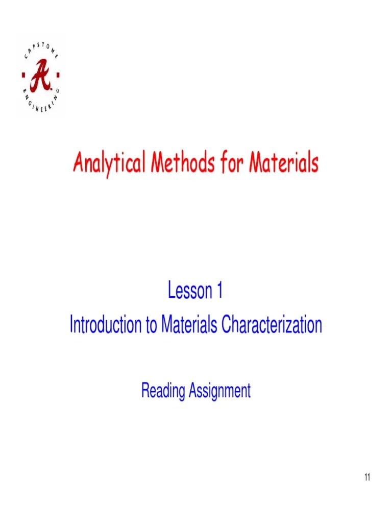 Introduction To Materials Characterization PDF PDF Microstructure