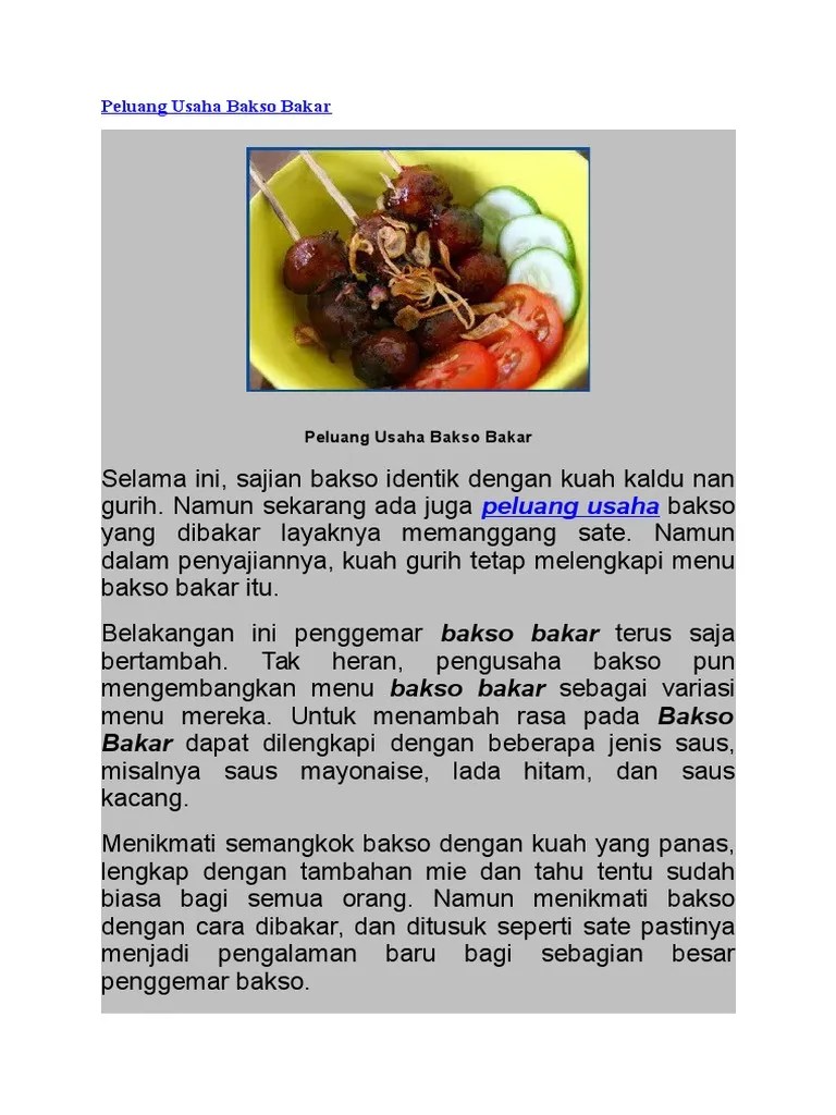 Contoh Makalah Analisis Usaha Bakso Contoh Surat Yang