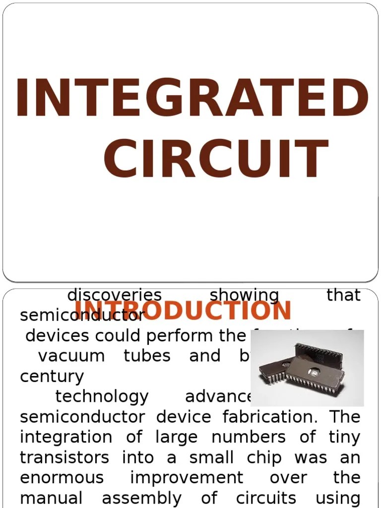 Integrated Circuit PDF Very Large Scale Integration Integrated