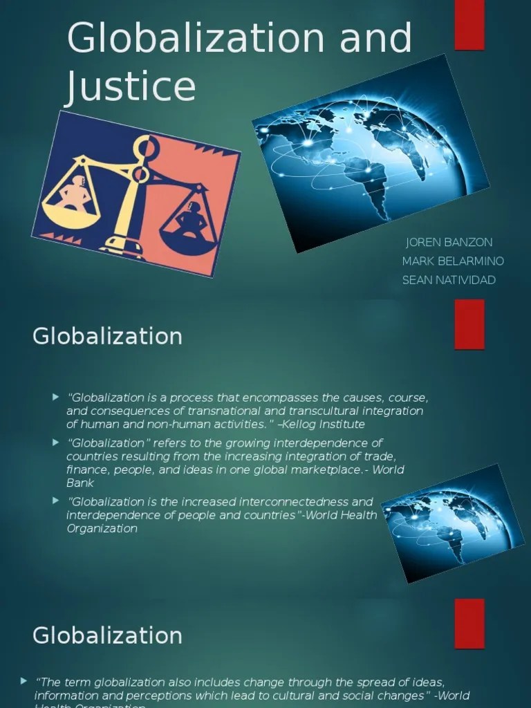 Globalization and Justice PDF Globalization Social Justice