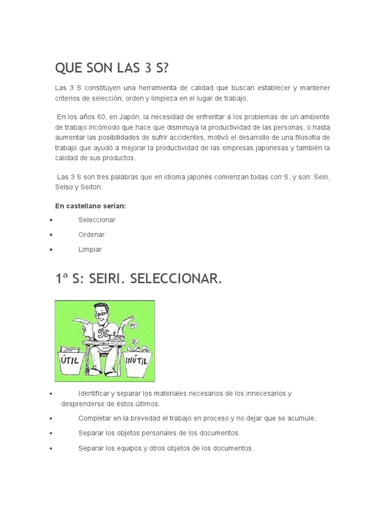 Que Son Las 3 S