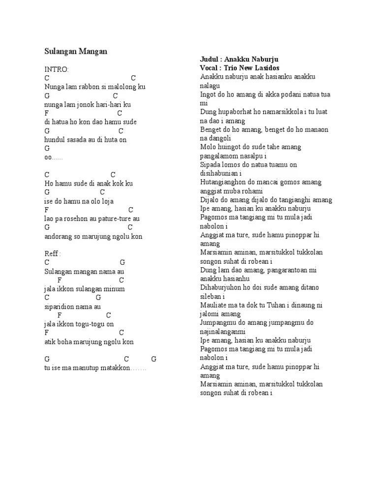 Kunci Gitar Sulangan Mangan | PDF