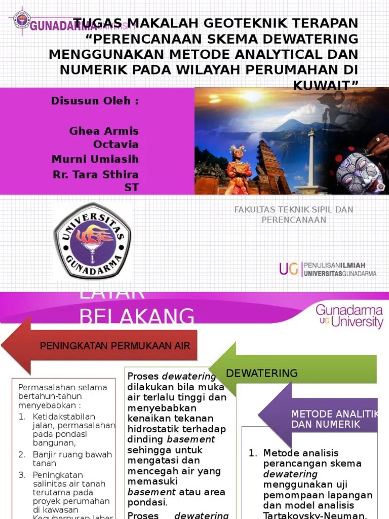 Tugas Makalah Geoteknik Terapan “Perencanaan Skema