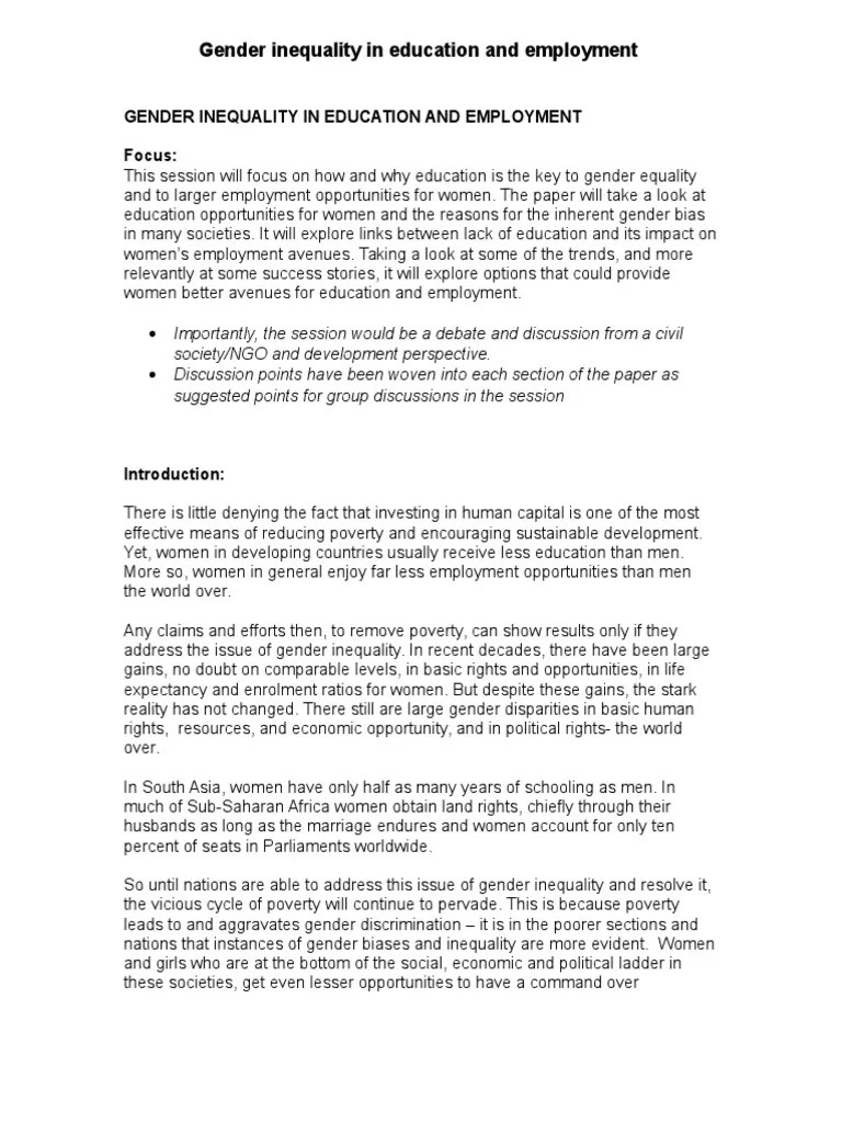 gender equality Literacy Gender Role