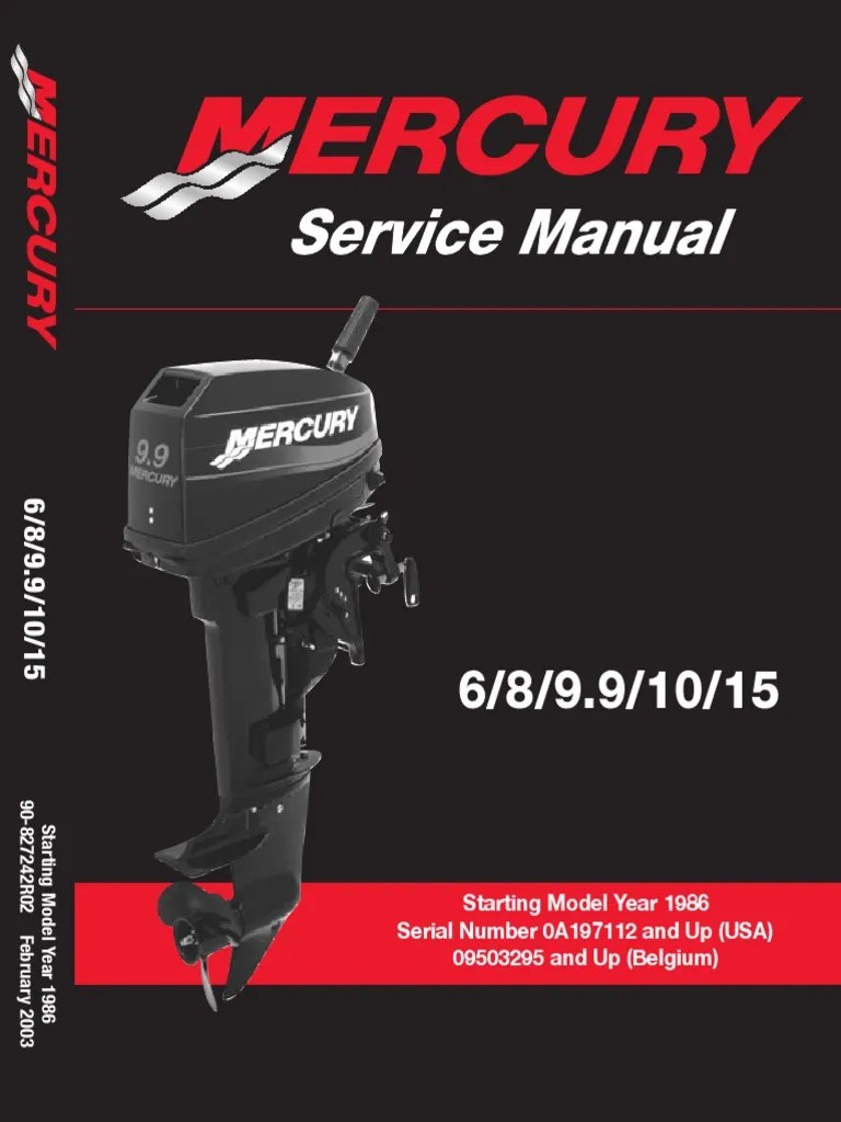 Mercury 2-Stroke Manual PART1 | PDF | Internal Combustion Engine