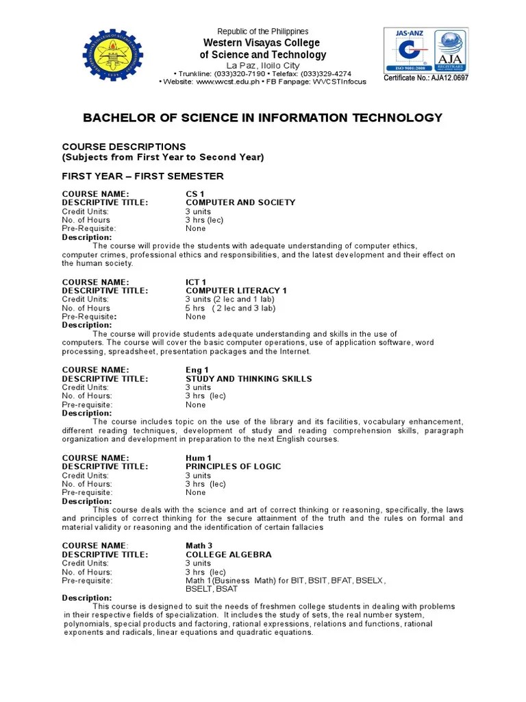 Associate in Information Technology Course Description.docx