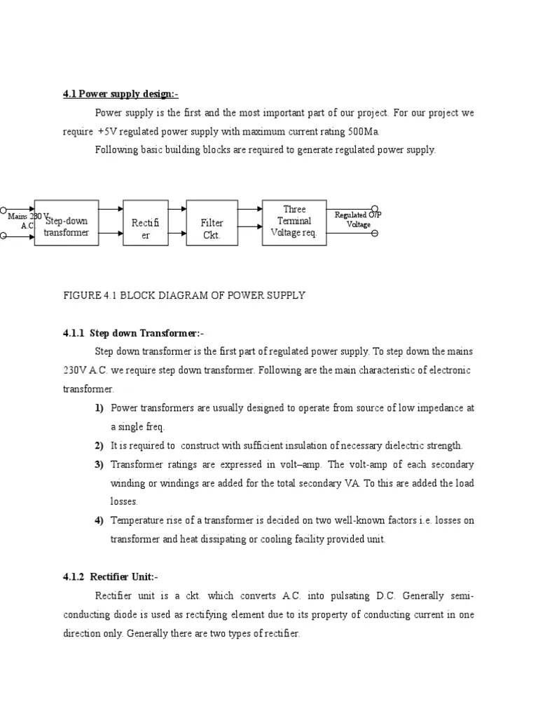 Power Supply Design PDF Rectifier Transformer