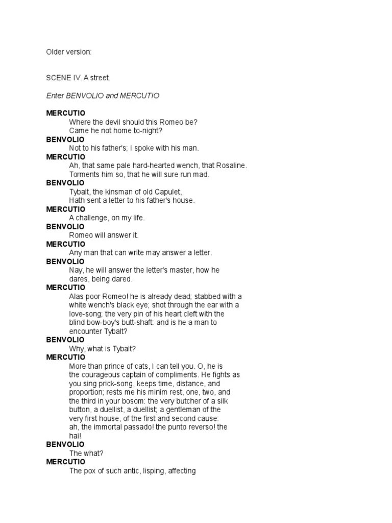 romeo and juliet script rewrite Characters In Romeo And Juliet