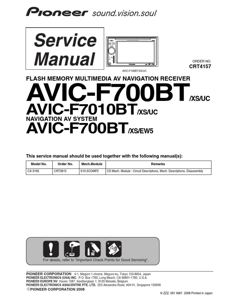 Pioneer Avic F700bt Wiring Diagram Wiring Diagram