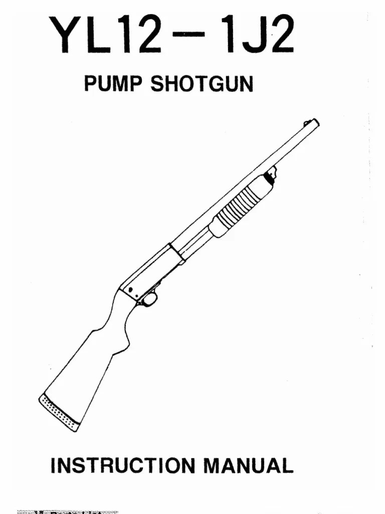 Pump Shotgun Instruction Manual PDF Shotgun Trigger (Firearms)