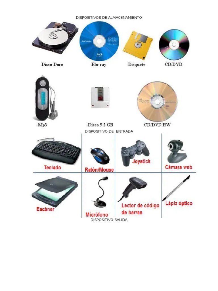 Dispositivos de Almacenamiento Periférico Hardware de la computadora