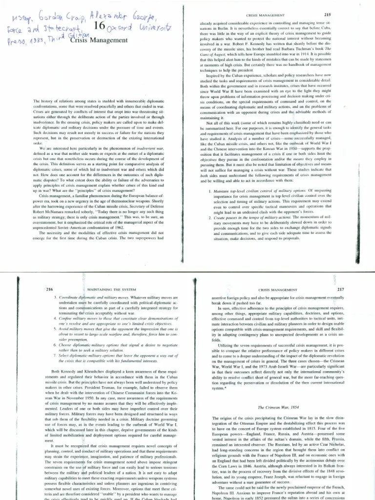 Force And Statecraft Book
