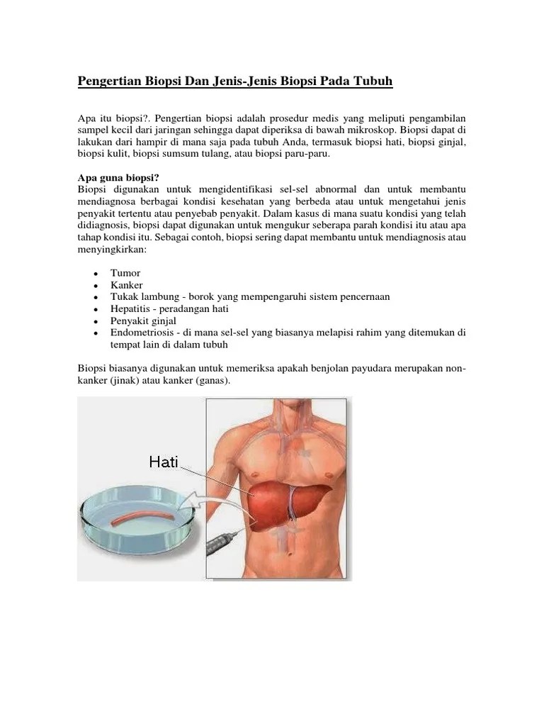 Pengertian Biopsi Dan Jenis PDF | PDF