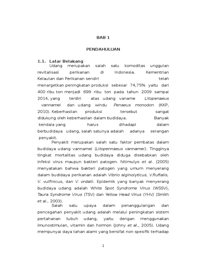 Review Jurnal Imunostimulan Alami Pada Udang Vaname