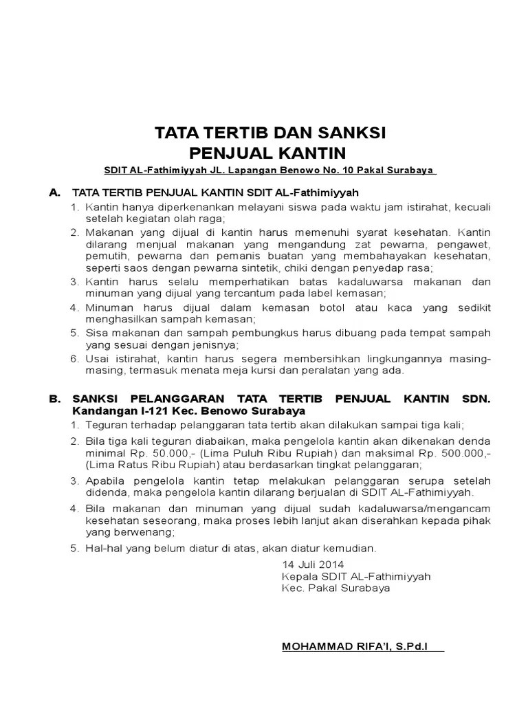 Program Kantin Sehat Sekolah Dasar