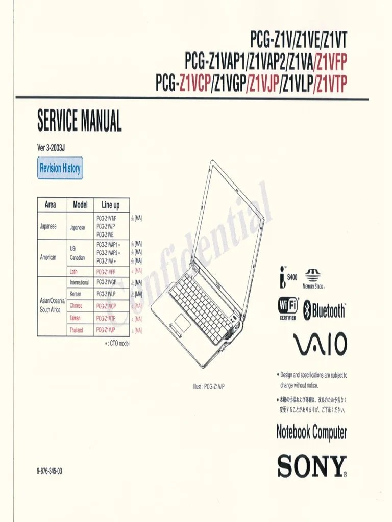 Sony Vaio Service Manual PDF Advanced Micro Devices Manufactured