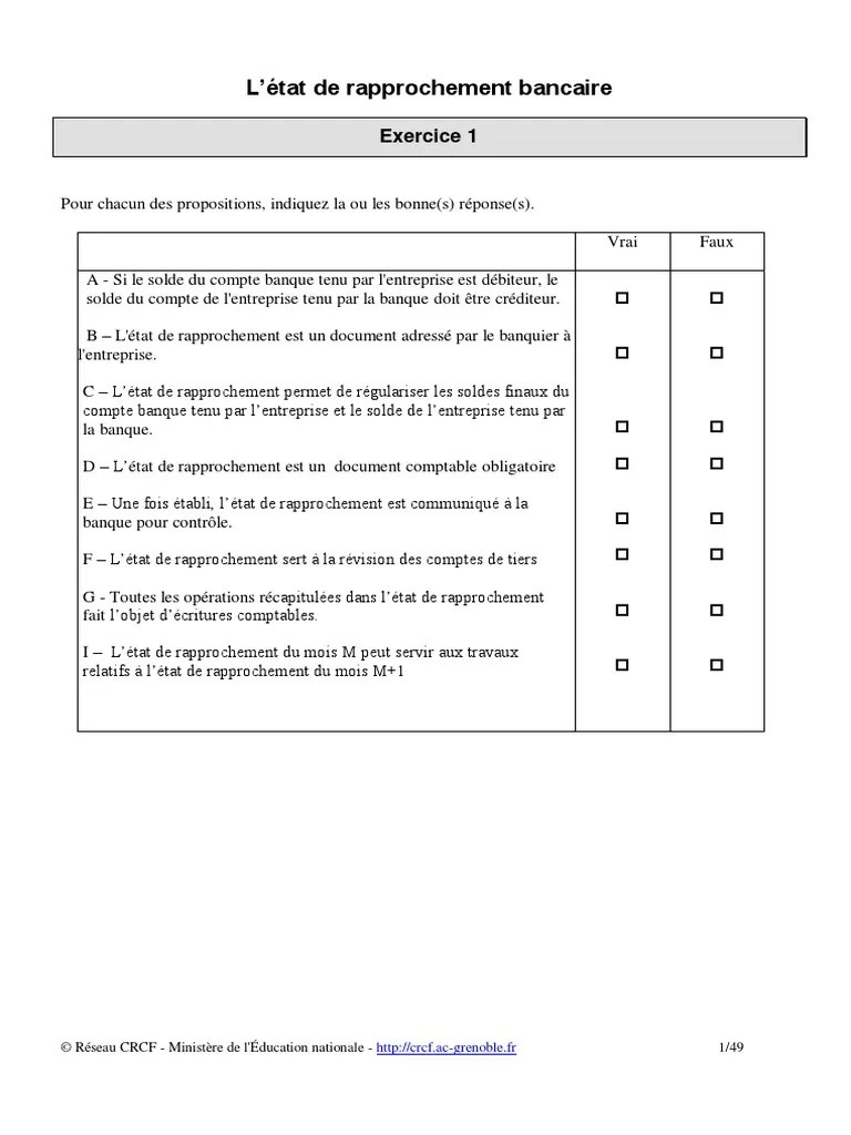 LE RAPPROCHEMENT BANCAIRE Introduction