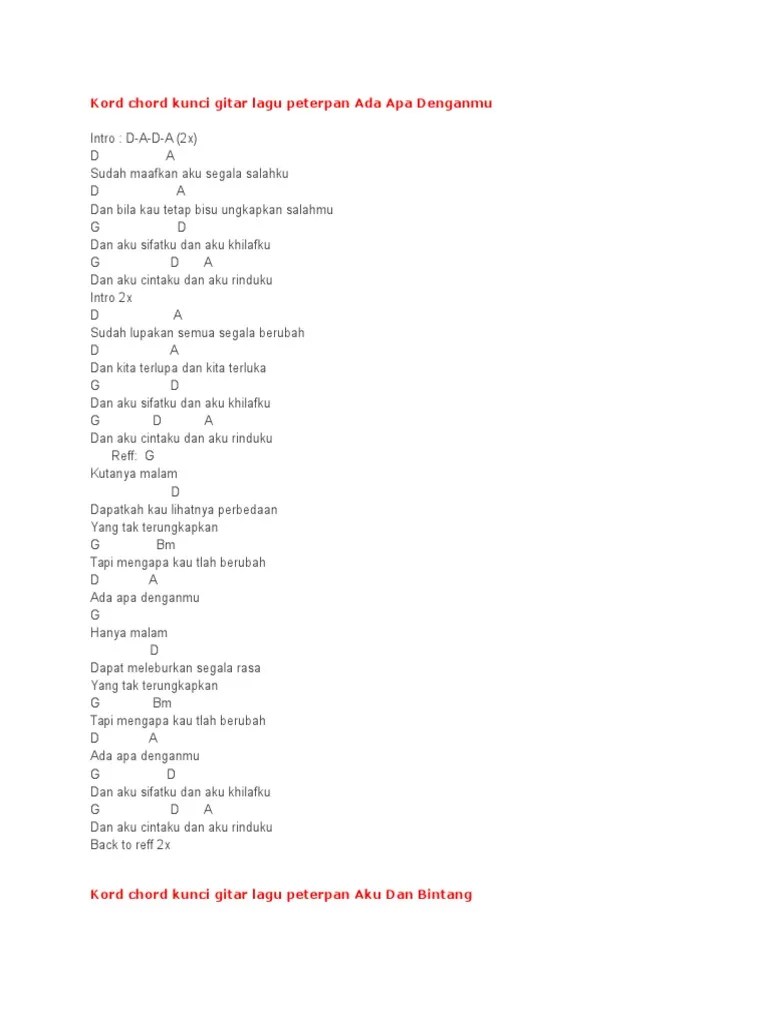 Kunci Gitar Lagu Menunggumu Peterpan