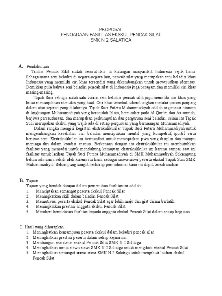Contoh Proposal Ekskul Contoh U