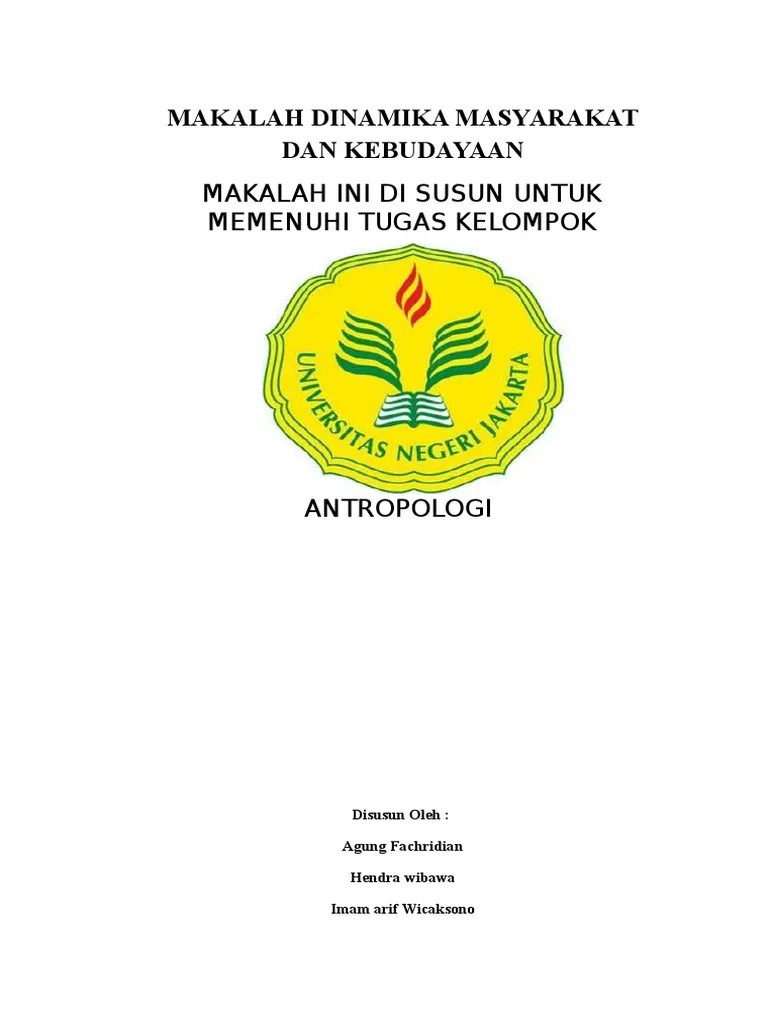 Makalah Dinamika Masyarakat Dan Kebudayaan