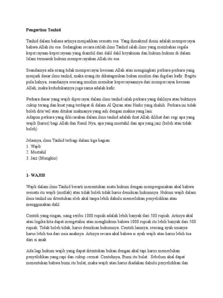 Apa Makna Tauhid Dalam Sifat Allah