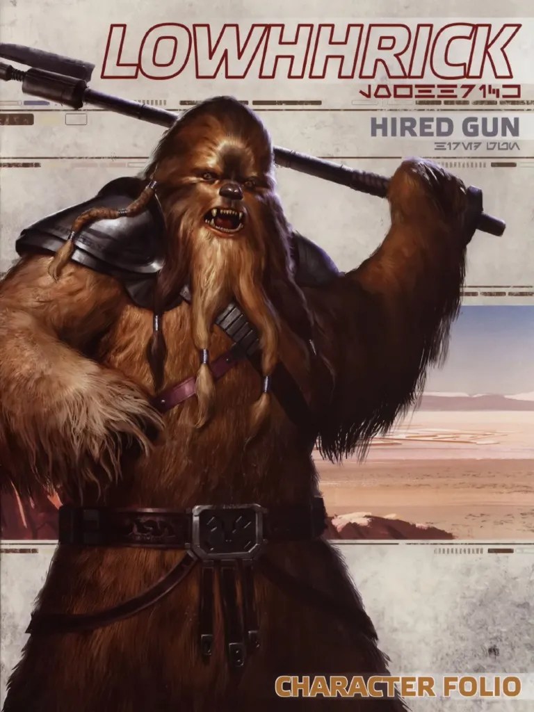 Edge of The Empire Beginner Game Character Folio Lowhhrick