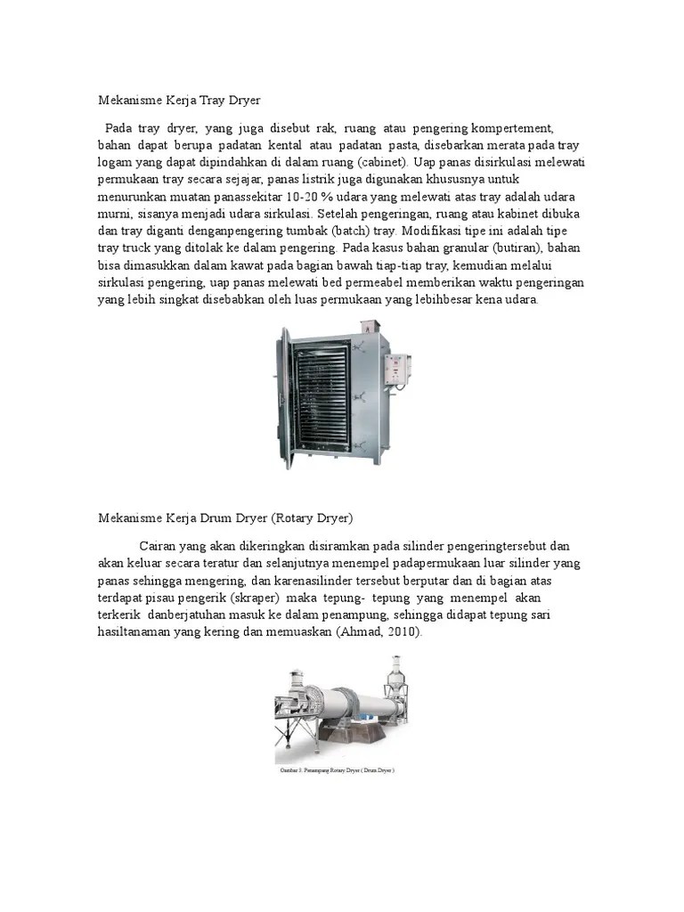 Mekanisme Kerja Dryer | PDF