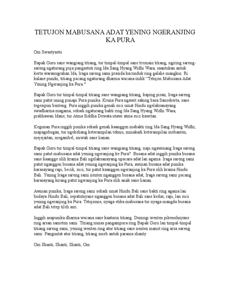 DHARMA WACANA bahasa bali.doc