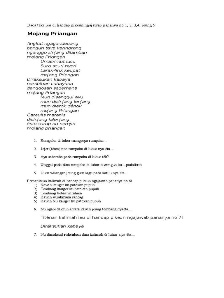 Naon Anu Disebut Pada Jeung Padalisan Dina Rumpaka Kawih – Rasanya