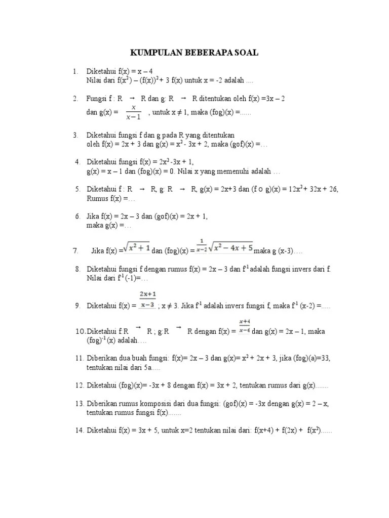 Contoh Soal Fungsi Komposisi Mathcyber tips soal skd